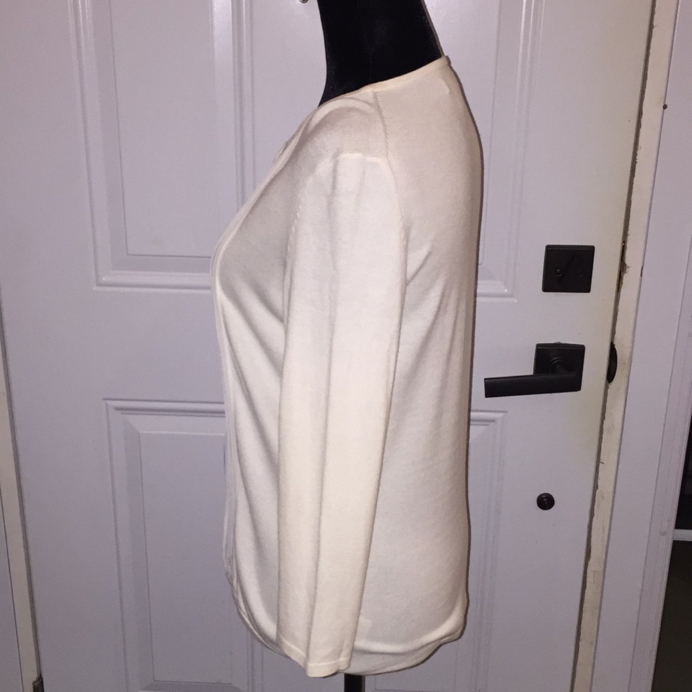 Liz Claiborne New York Ladies Button Front Cardigan Pleated Front Size Small - Picture 6 of 13